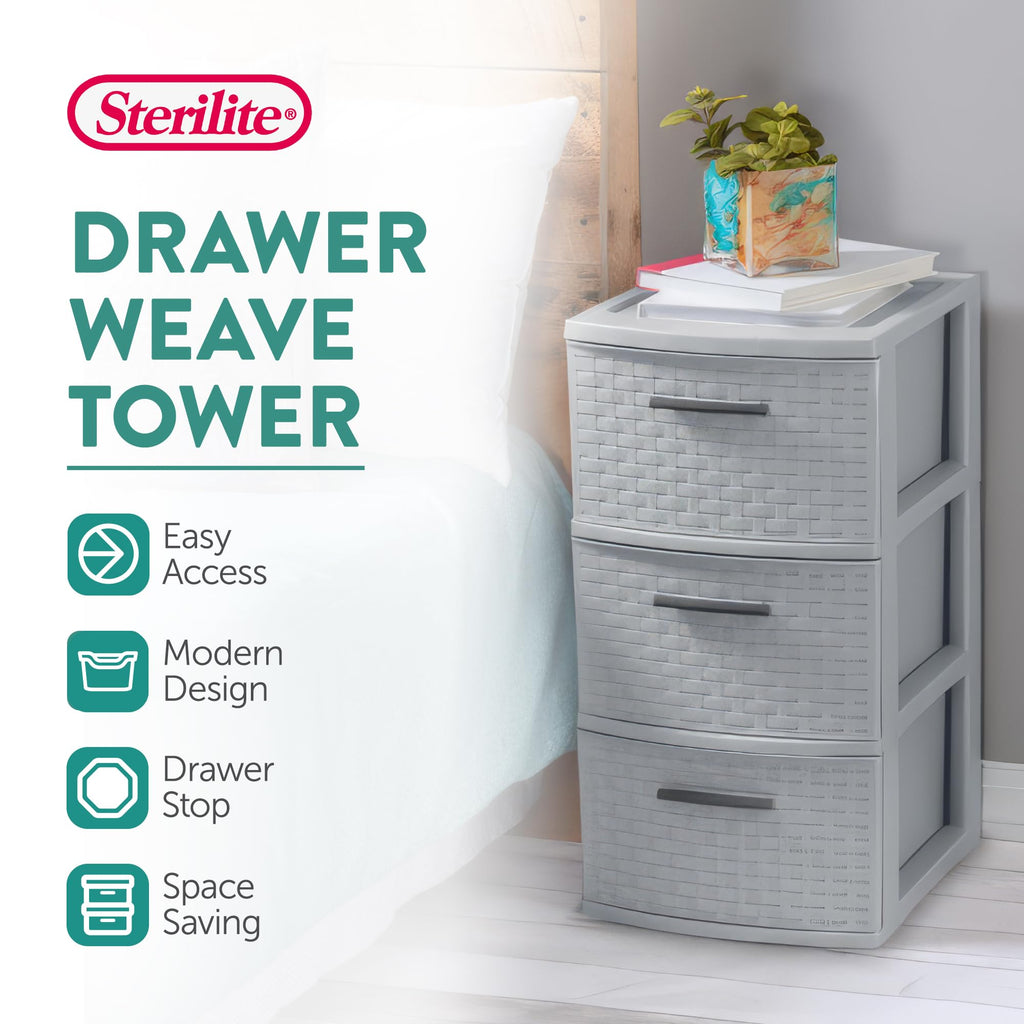 3-Drawer Storage Tower Unit 4-Pack O524