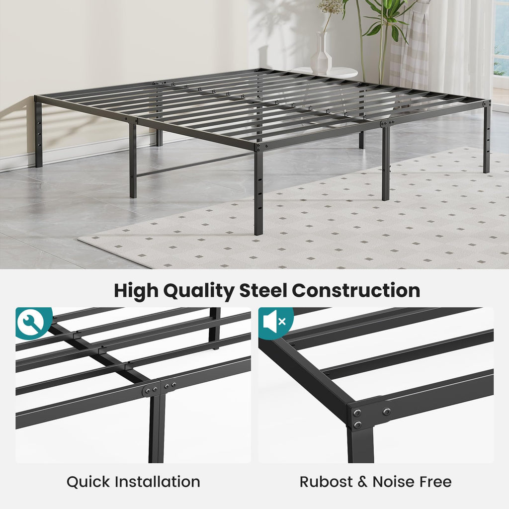 Queen Size 18 Inch Metal Platform Bed Frame R473