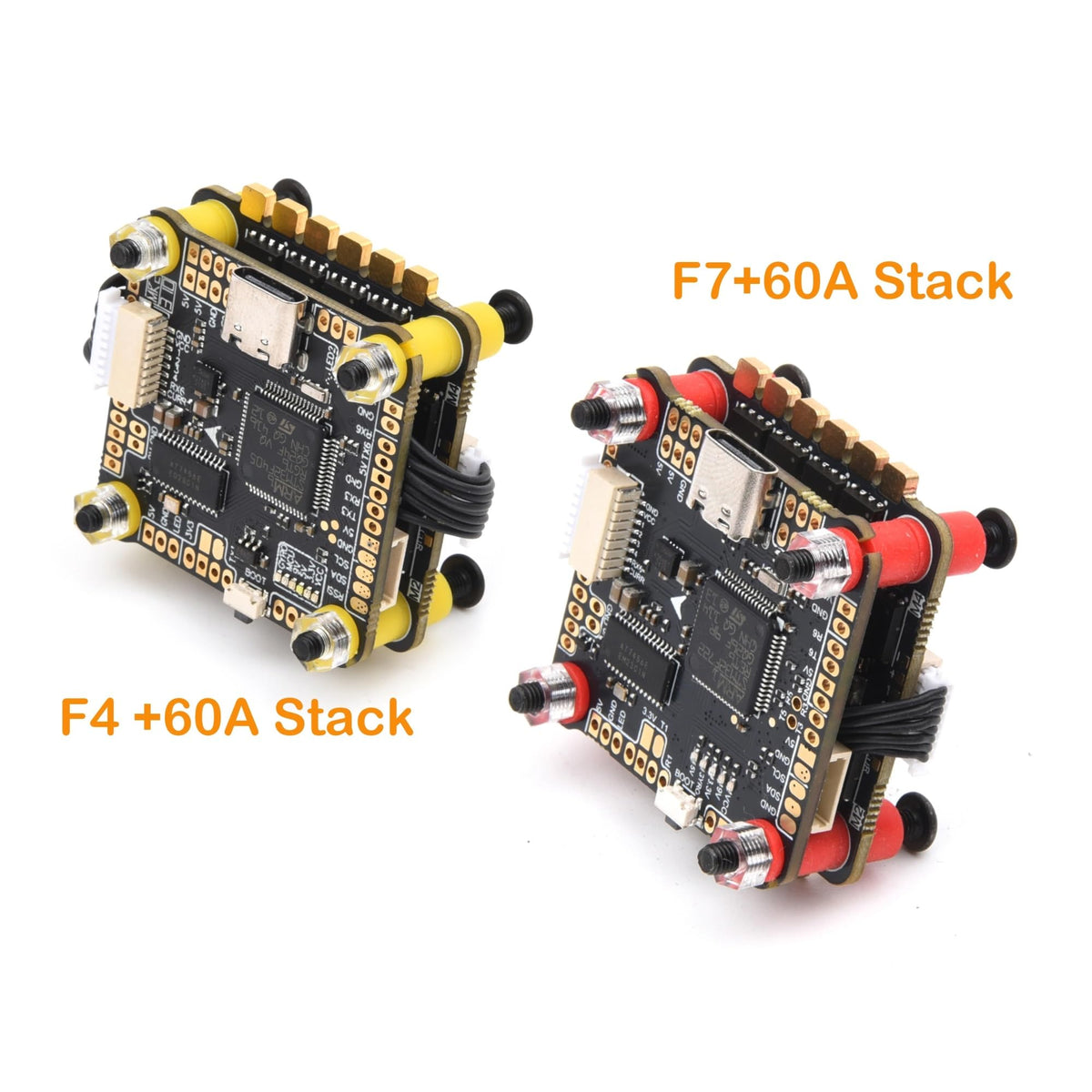 F405 F722 Flight Controller Stack 60A ESC 3-6S N7212