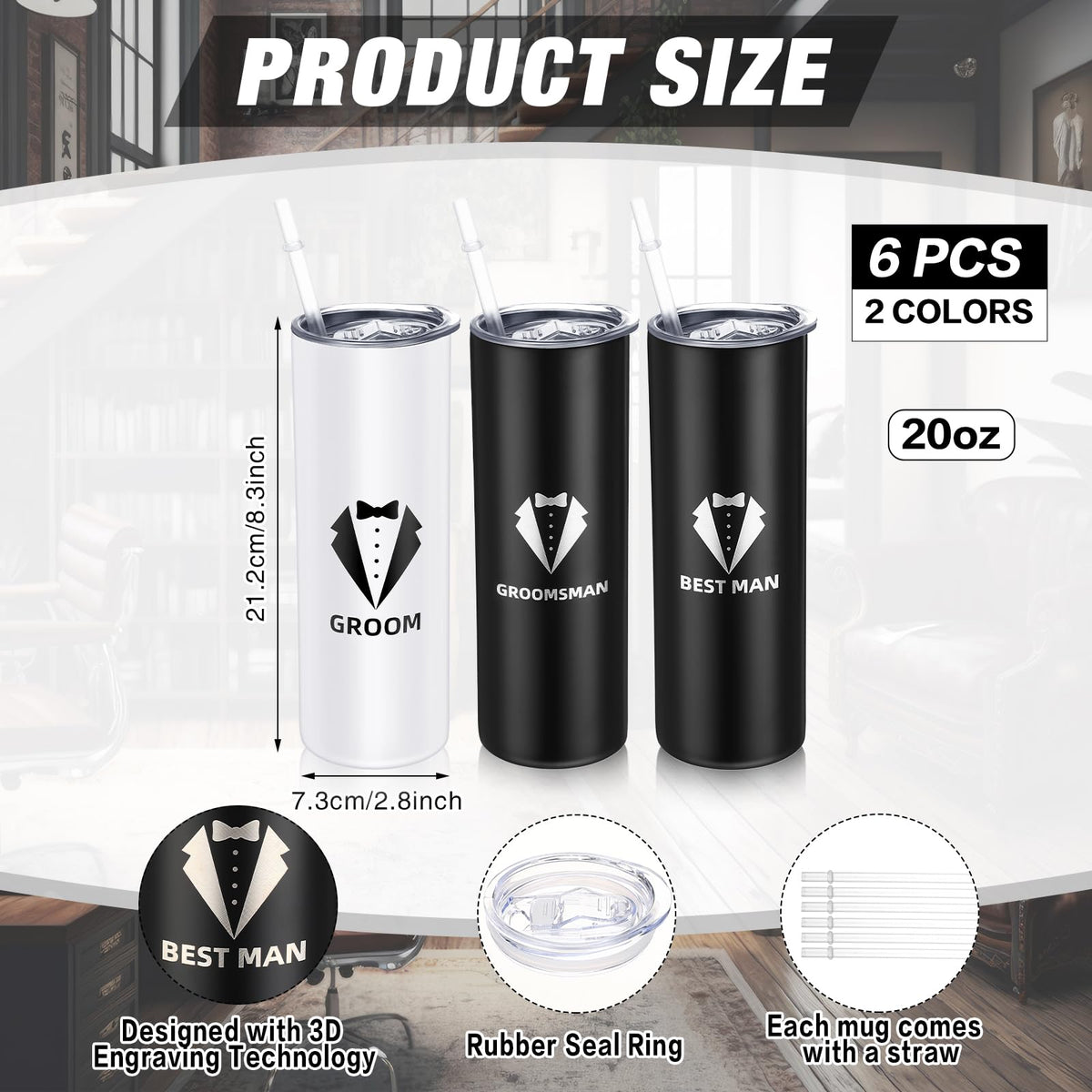 20oz Tumblers Set of 6 M2601
