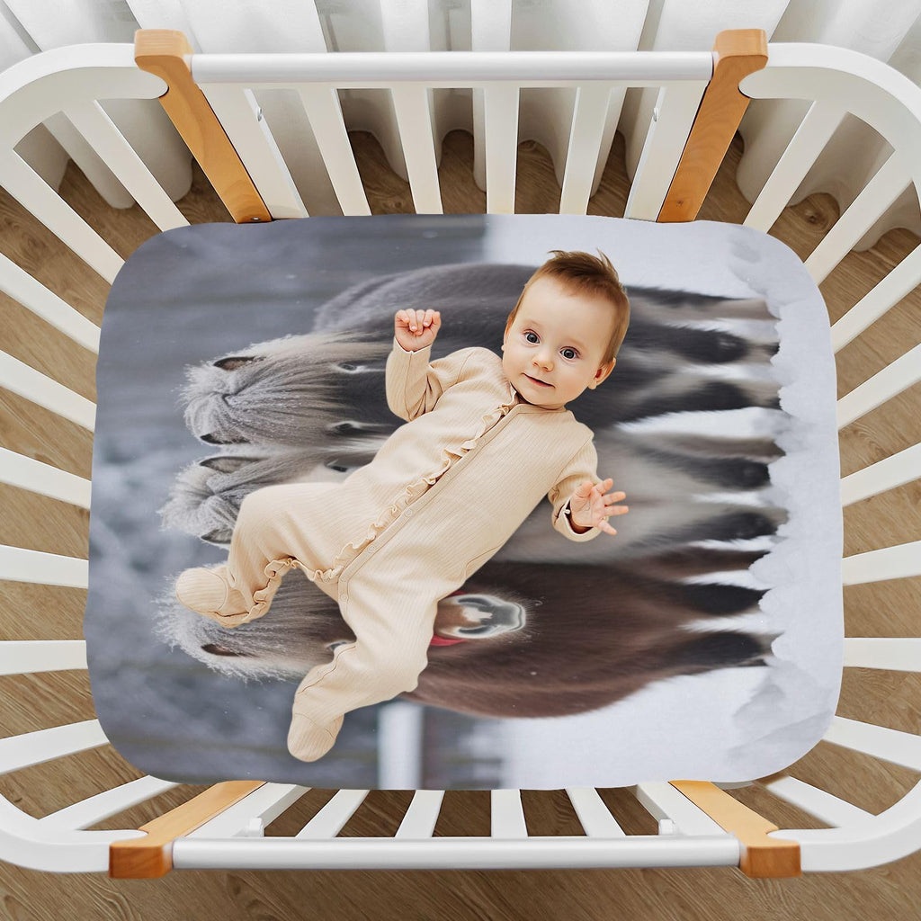 Soft Microfiber Fitted Crib Sheets for Standard Size Baby Mattress Y307