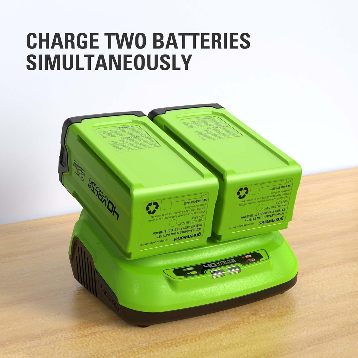 40V 2.0Ah Lithium-Ion Battery and Dual Port Rapid Charger Starter Kit W433028
