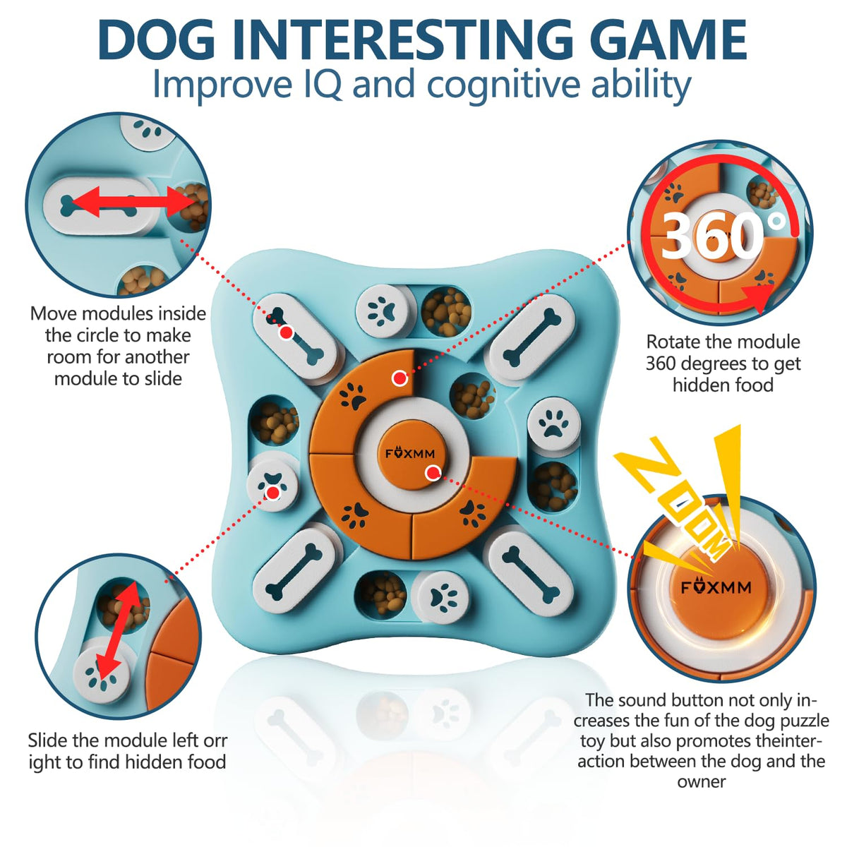 Interactive Dog Treat Puzzle Toys K711595