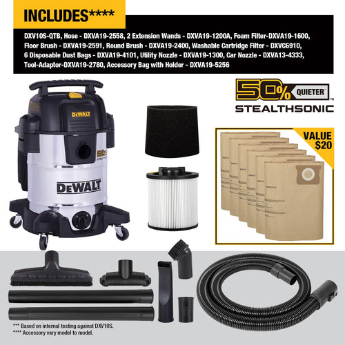 10 Gal Wet and Dry Stainless Steel Shop Vacuum X906956