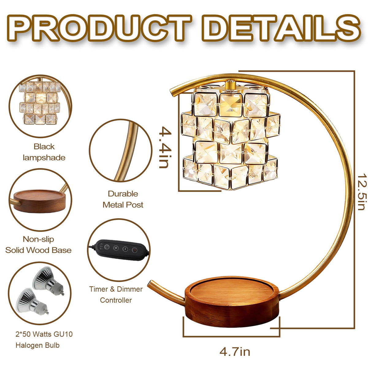 Candle Warmer Lamp with Timer Dimmable Wax Warmer X64125
