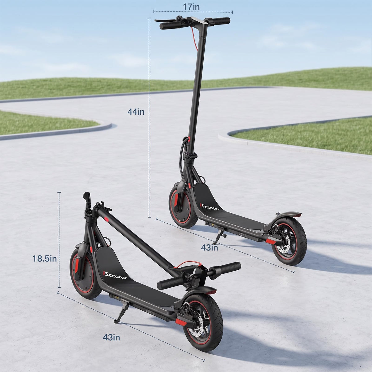 Electric Scooter with 8.5" Pneumatic Tires E76764