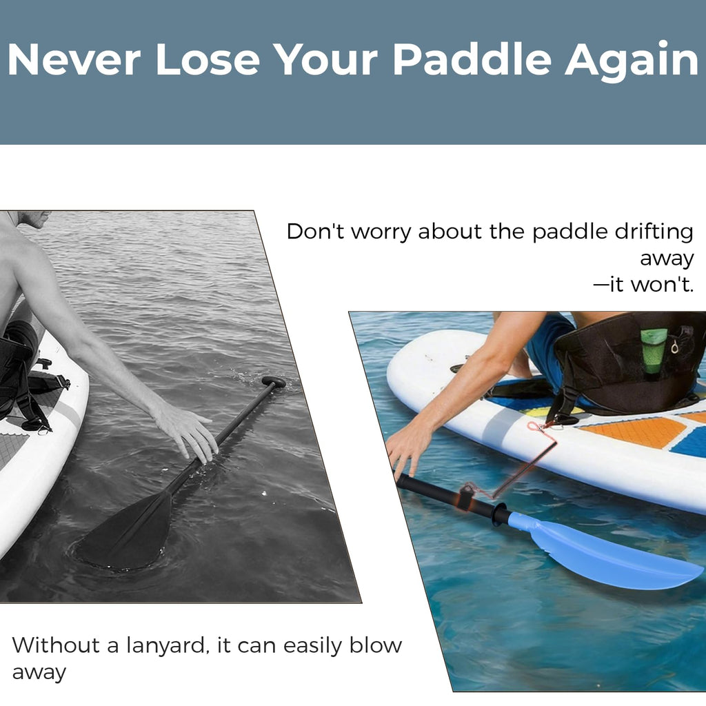 Adjustable Lightweight Floating Kayak Paddle with Safety Rope M88078