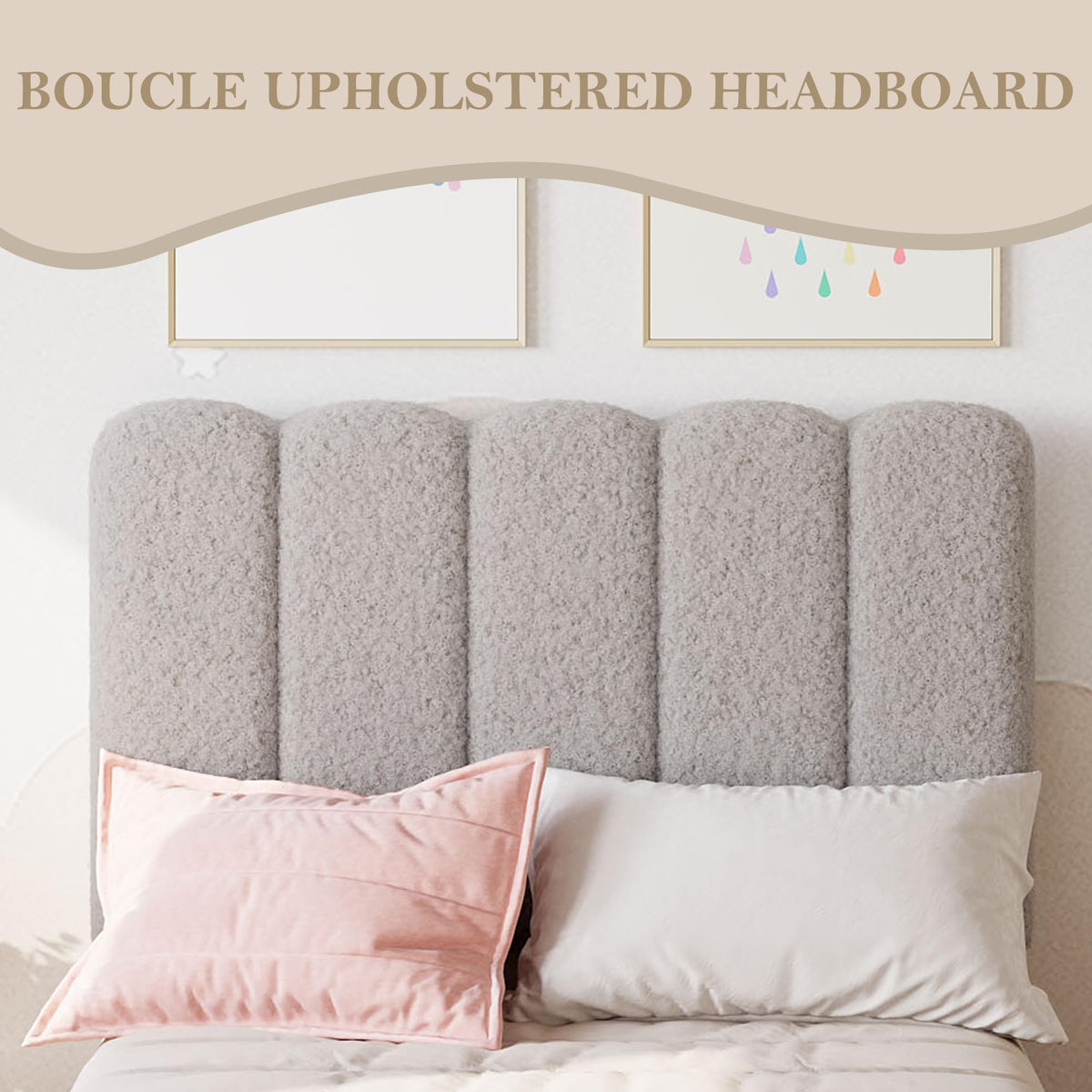 Twin Bed Frame with Headboard S832