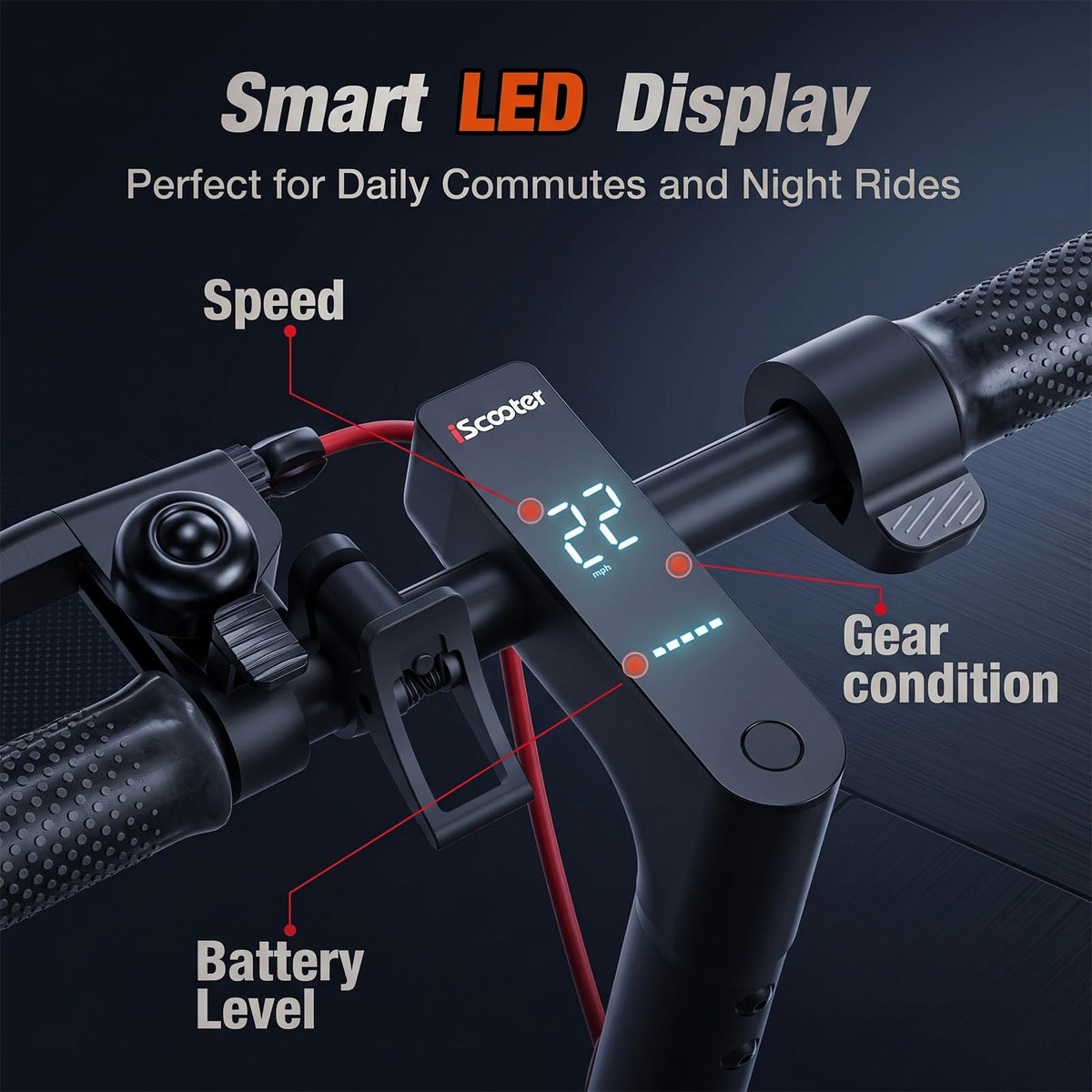 Electric Scooter with 8.5" Pneumatic Tires E76764