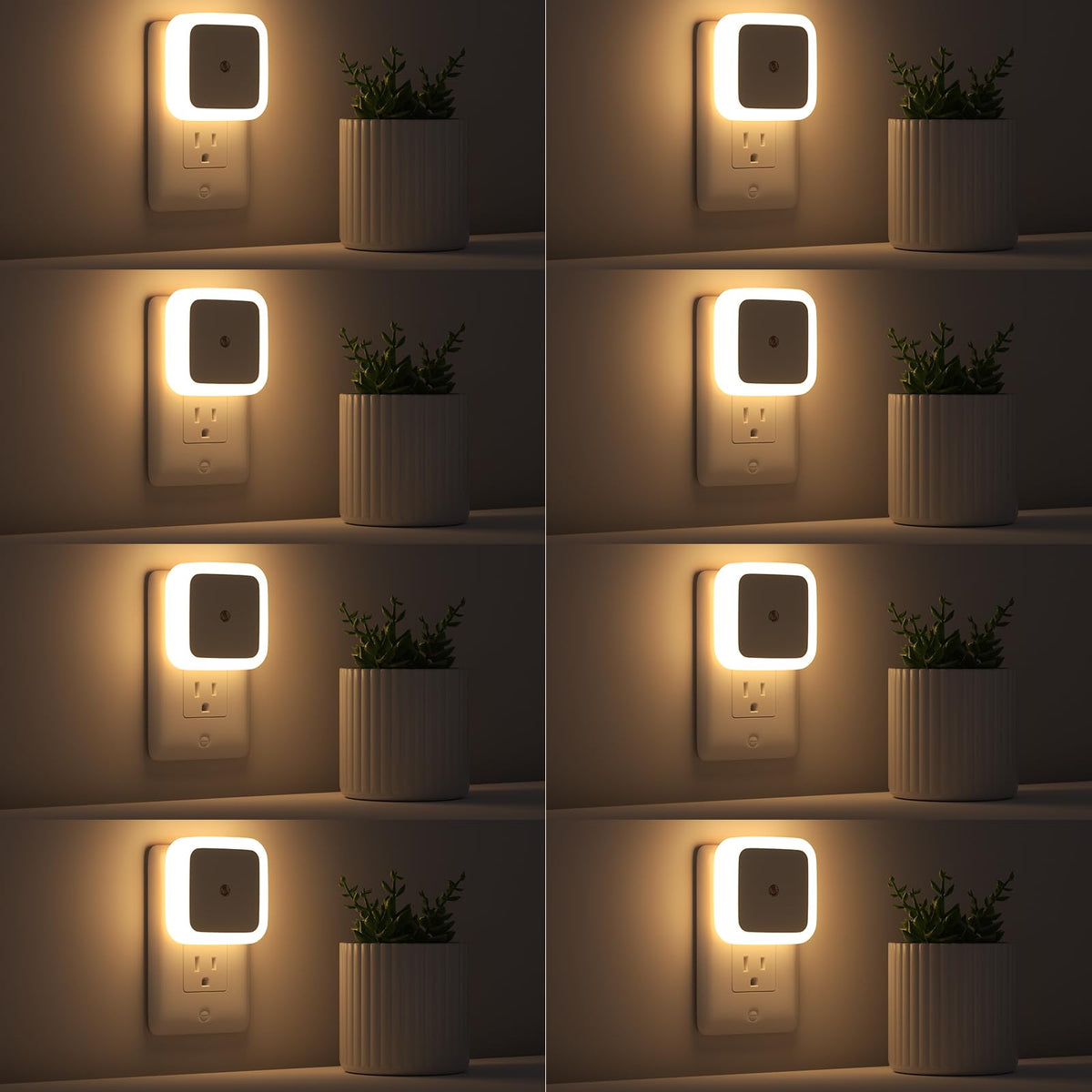 Warm White 8-Pack Plug in Night Light Z4597