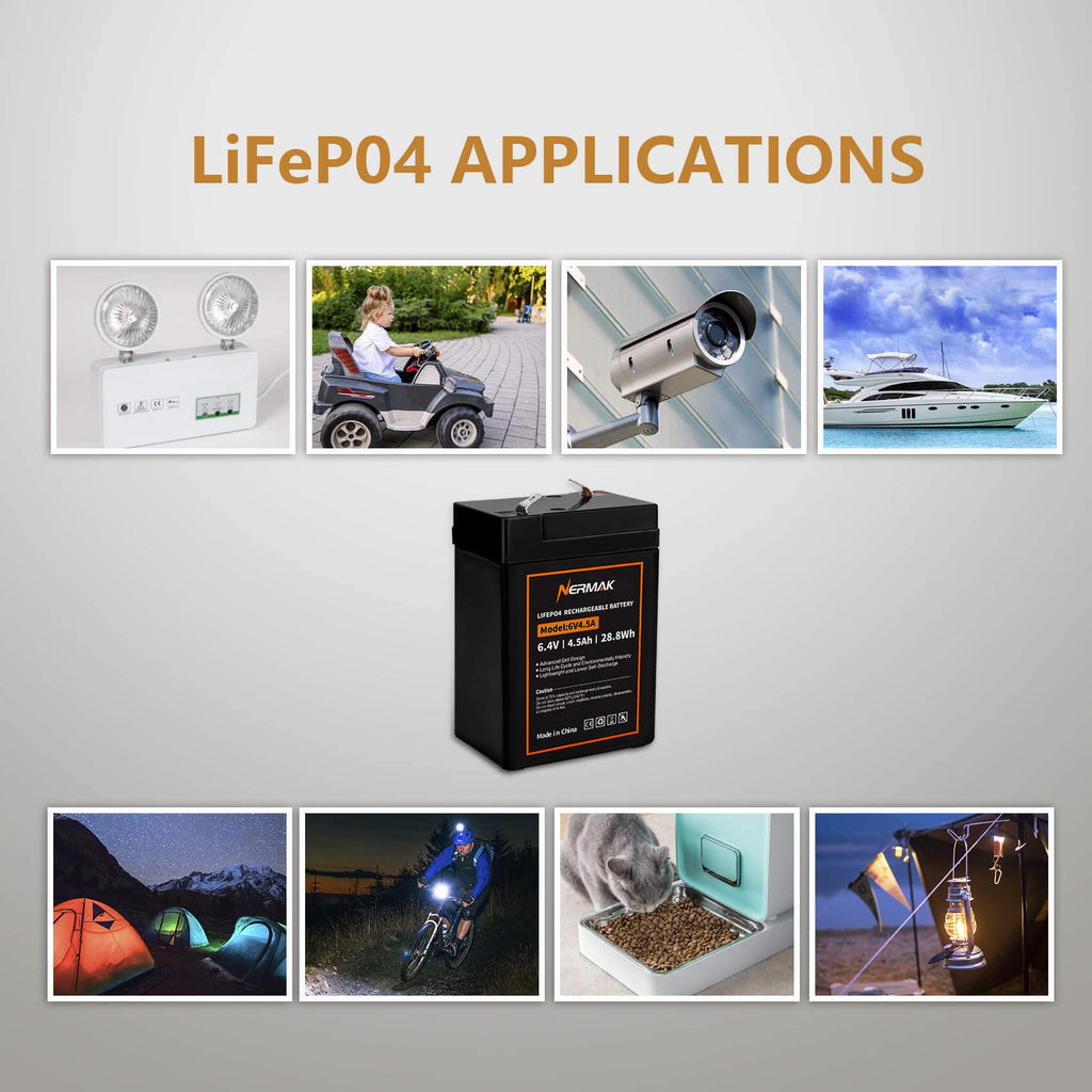 6V 4.5Ah LiFePO4 Battery 2 Pack M8418