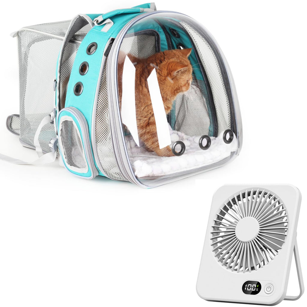 Expandable Cat Backpack with Mini Fan M9553