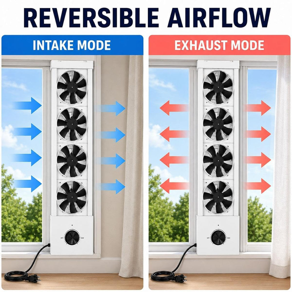 White 3-Speed Reversible Window Fan H326958