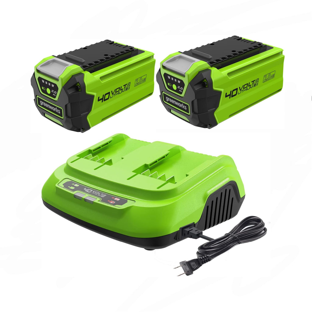 40V 2.0Ah Lithium-Ion Battery and Dual Port Rapid Charger Starter Kit W433028