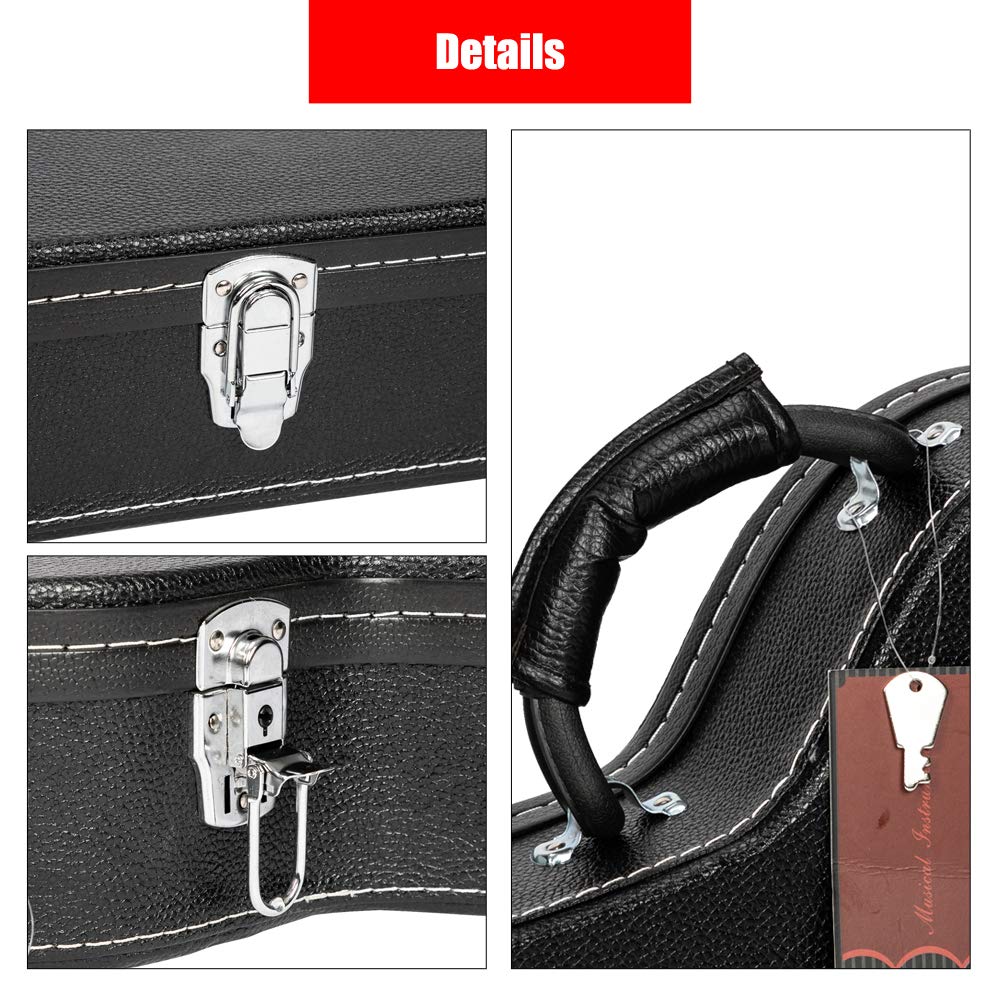 42-Inch Hard Electric Guitar Case with Lock Latch H2451