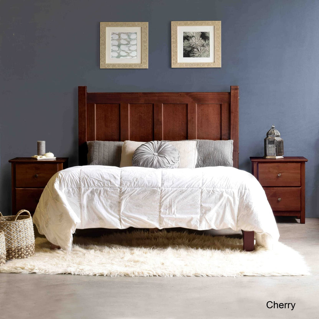 Solid Wood Platform Bed, Full Size, Cherry N599730