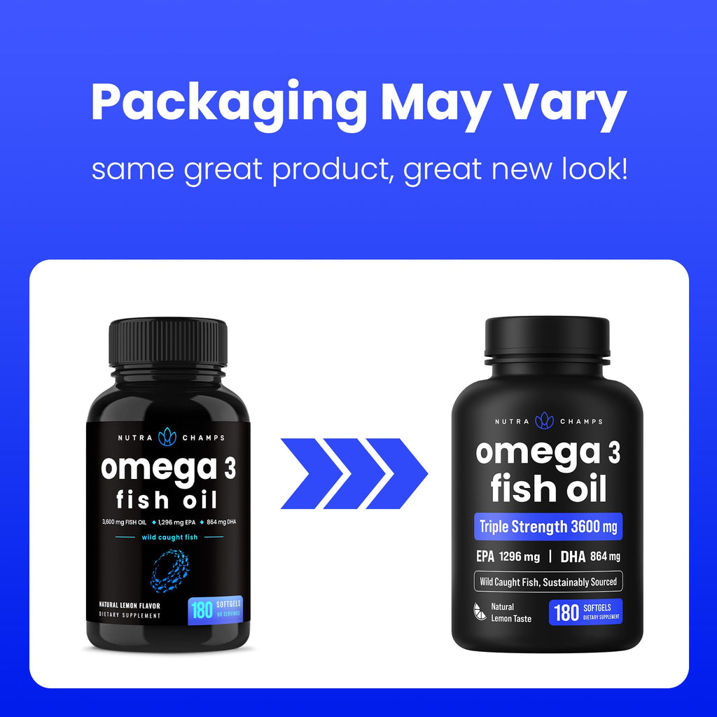 Omega 3 Fish Oil 3600 mg 180 Softgels O44832