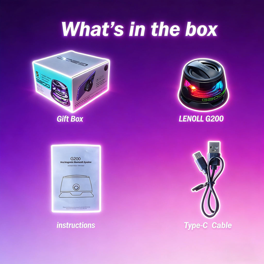 2 Pack Mini Bluetooth Speaker with RGB Lights B66366