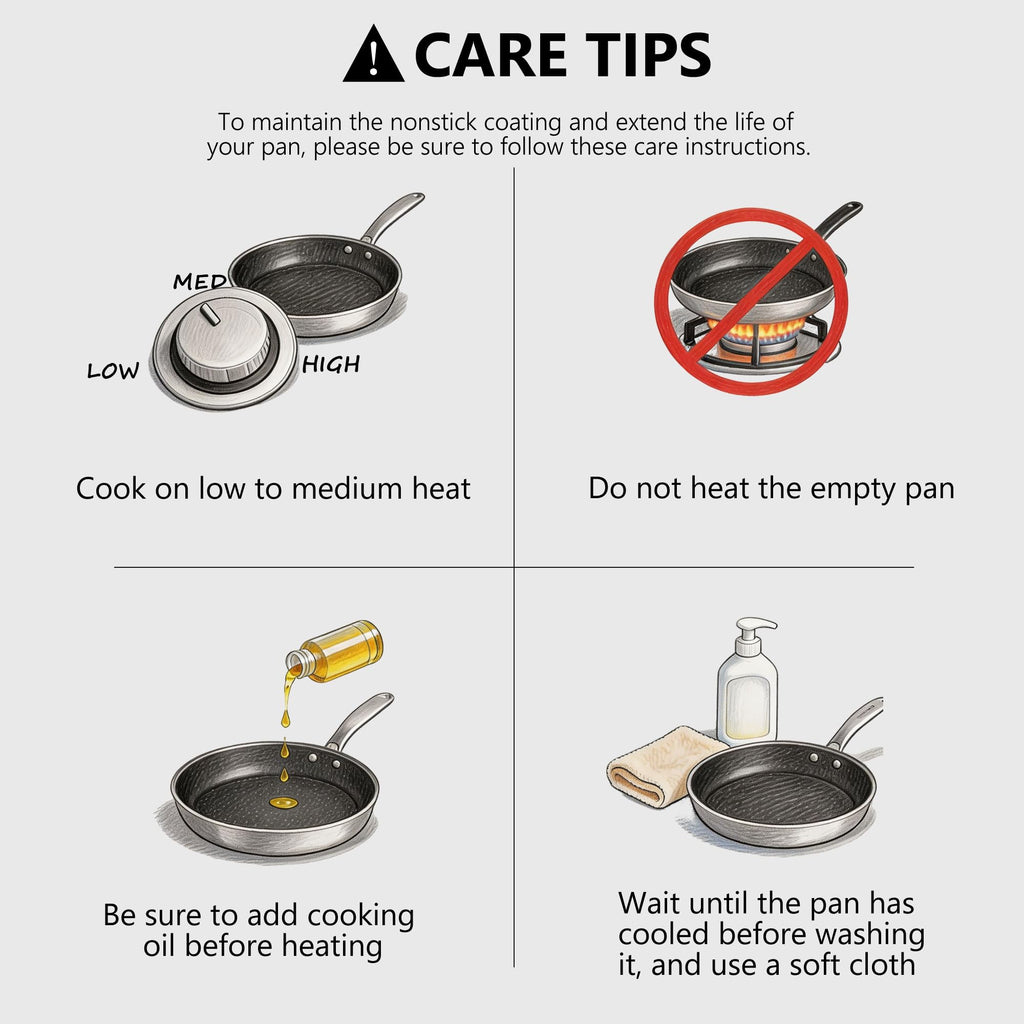 8, 10 and 12-Inch Non Stick Ceramic Frying Pans with Lids H58074