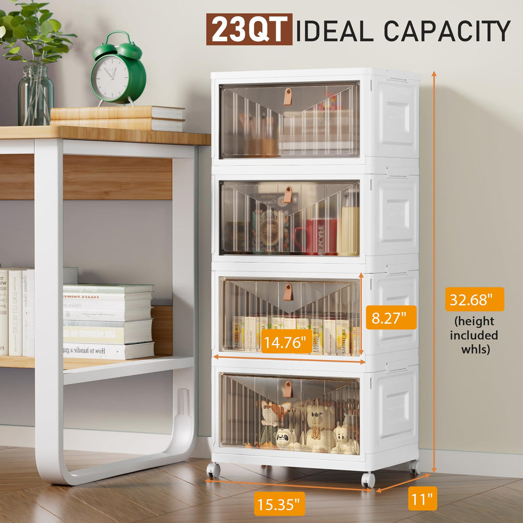 Closet Organizers and Storage with Wheels, 23QT White Q62240