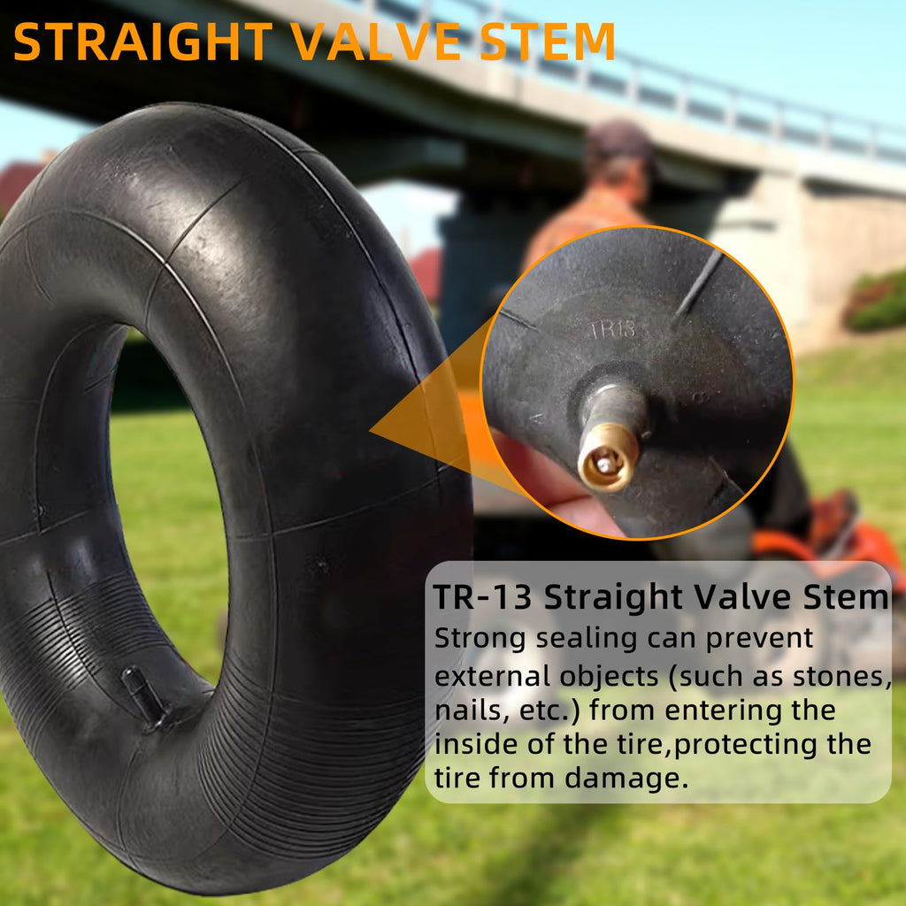 2 Pack 16x6.50-8/7.50-8 Lawn Mower Tire Inner Tubes with TR-13 Straight Valve Stem T8269