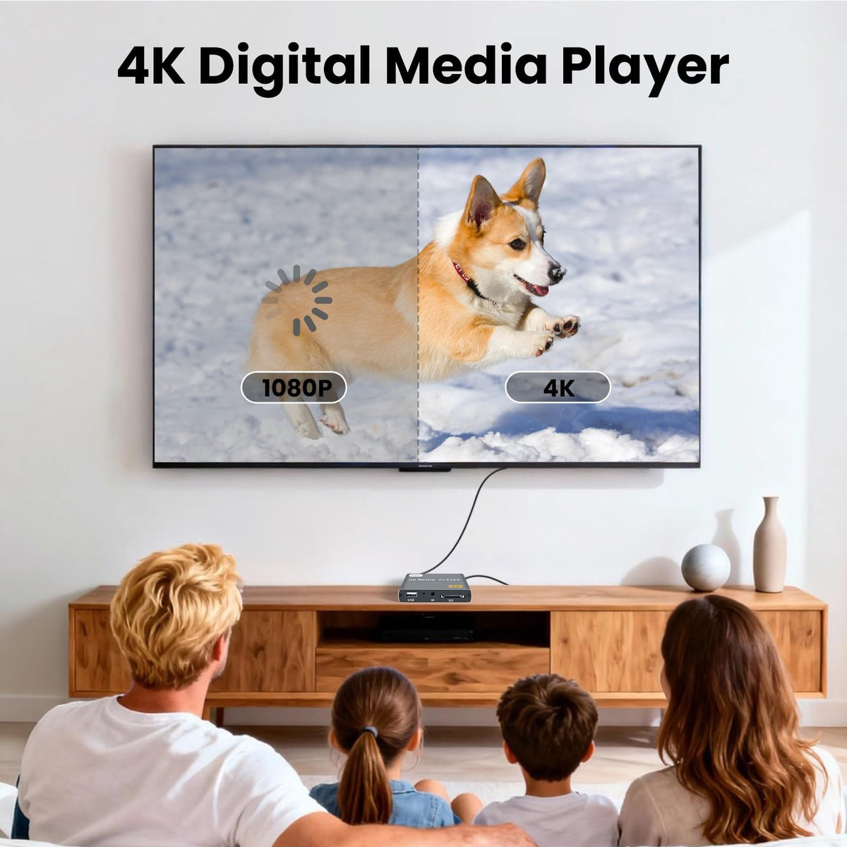 4K Full-HD Media Player with USB/SD Card Slot J964598