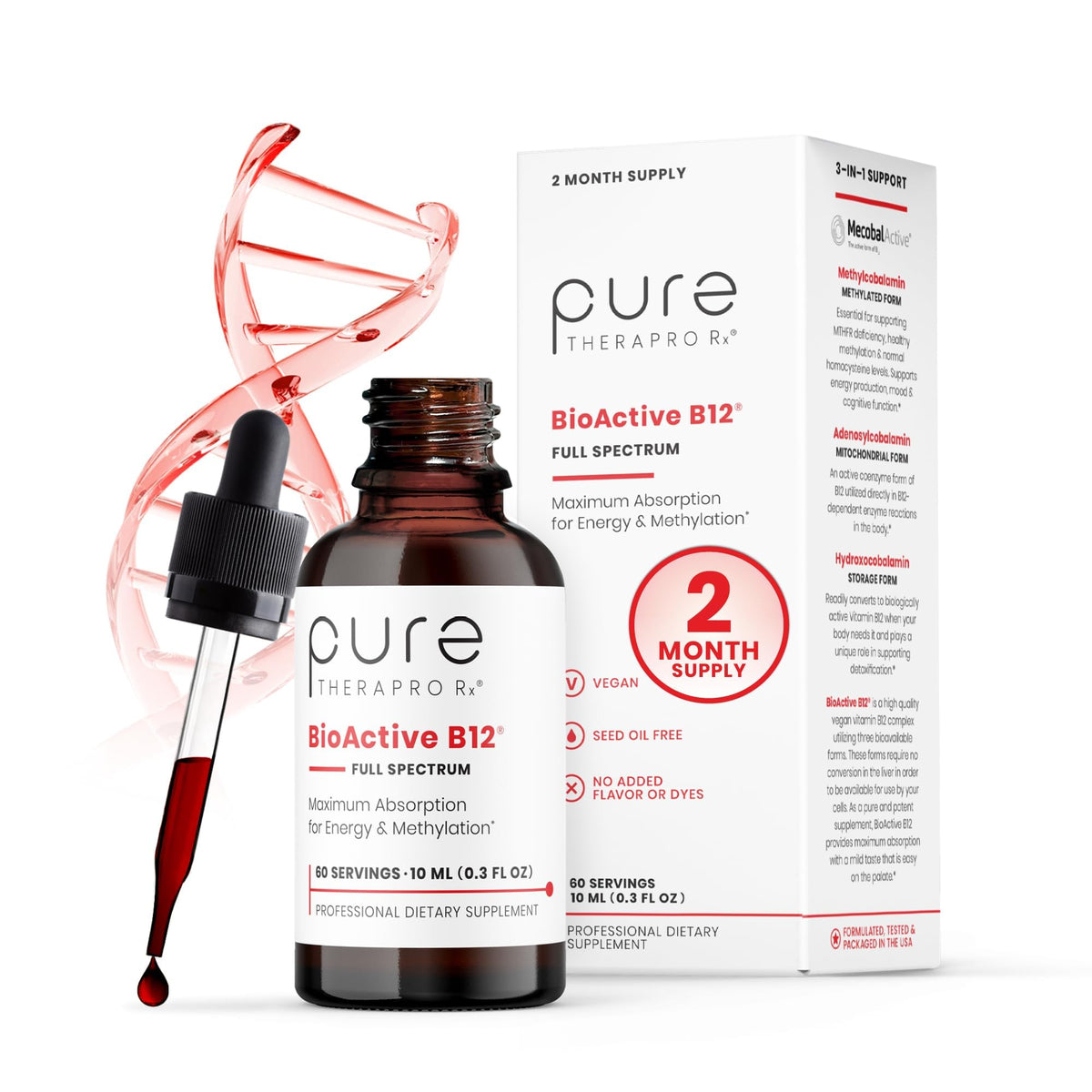 BioActive B12 Liquid 5000mcg 60 Servings V295