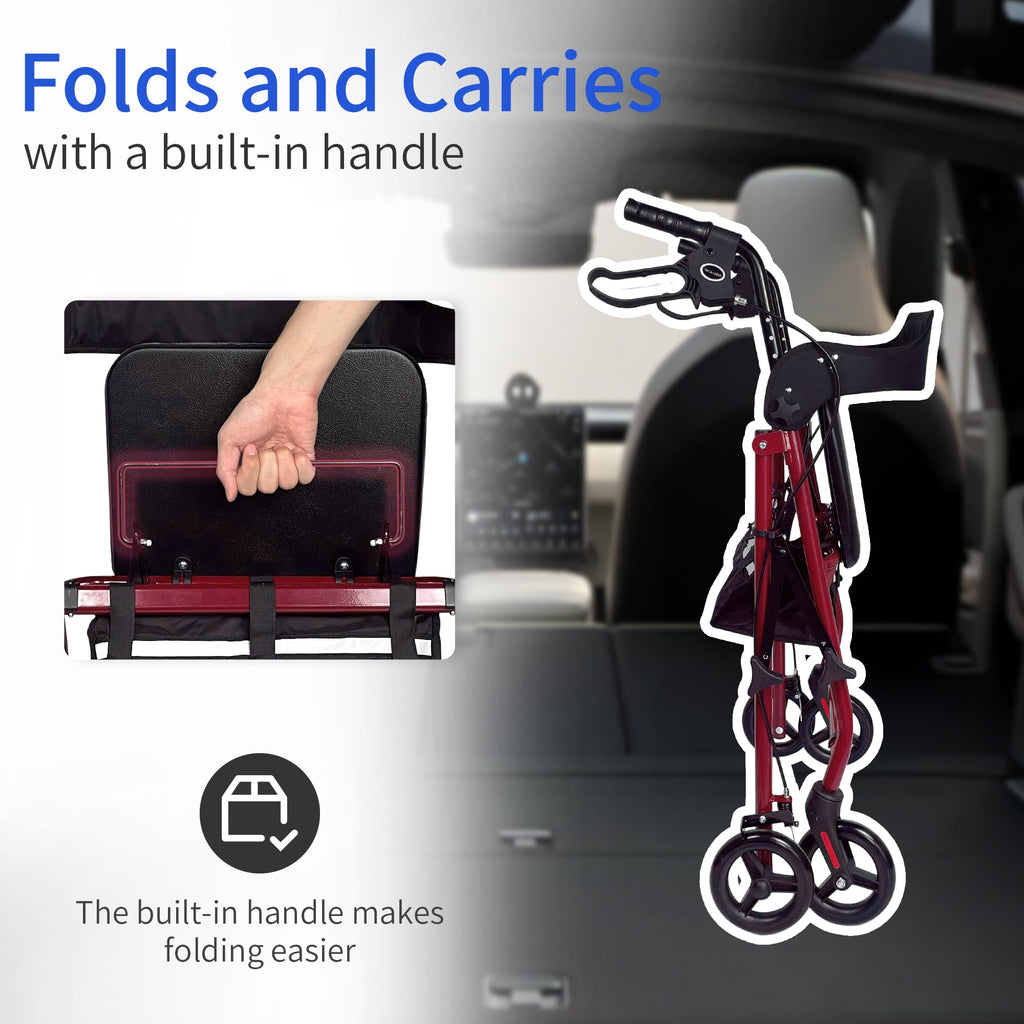 Foldable Rolling Walker with Seat E51768