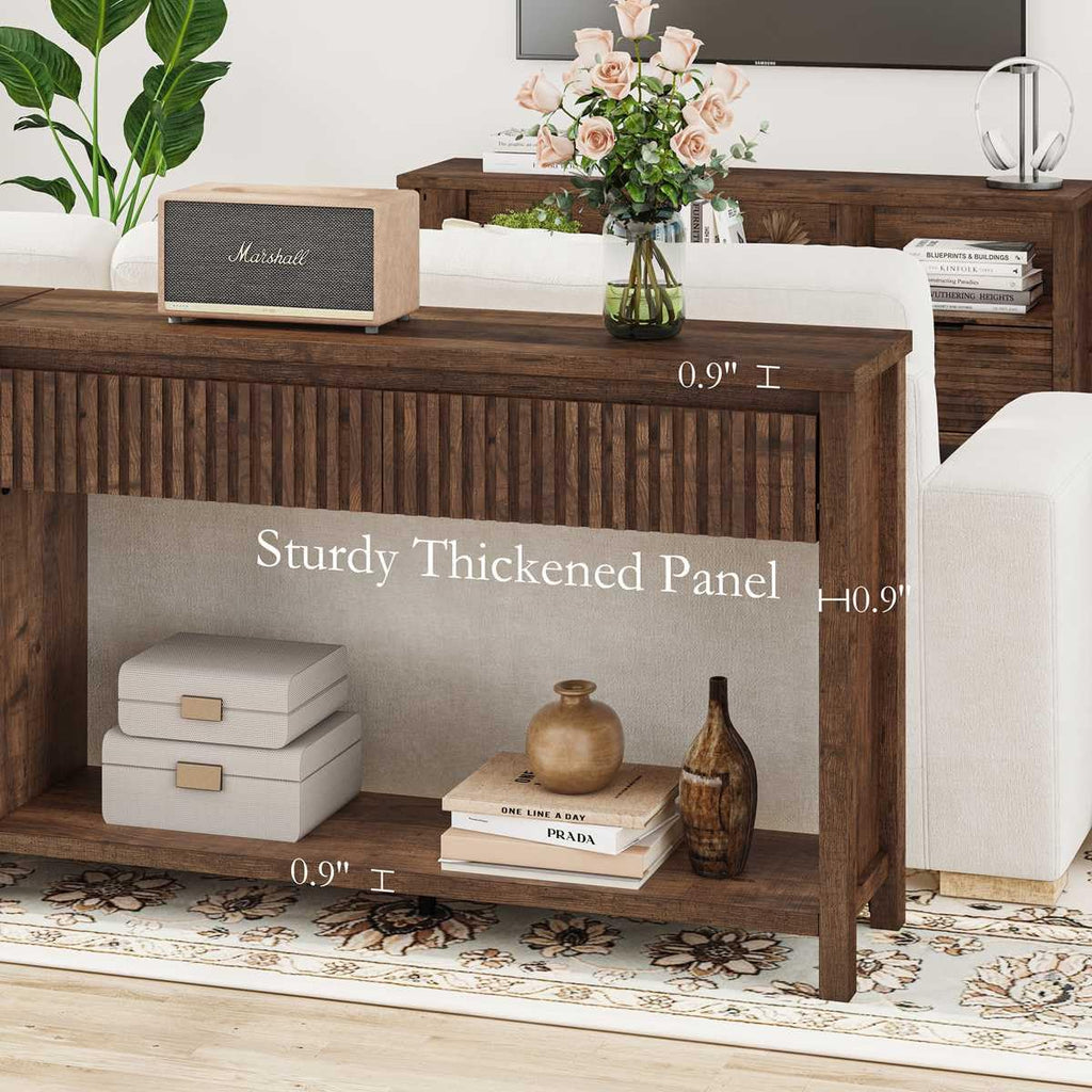 47" Fluted Console Table with Drawers O343