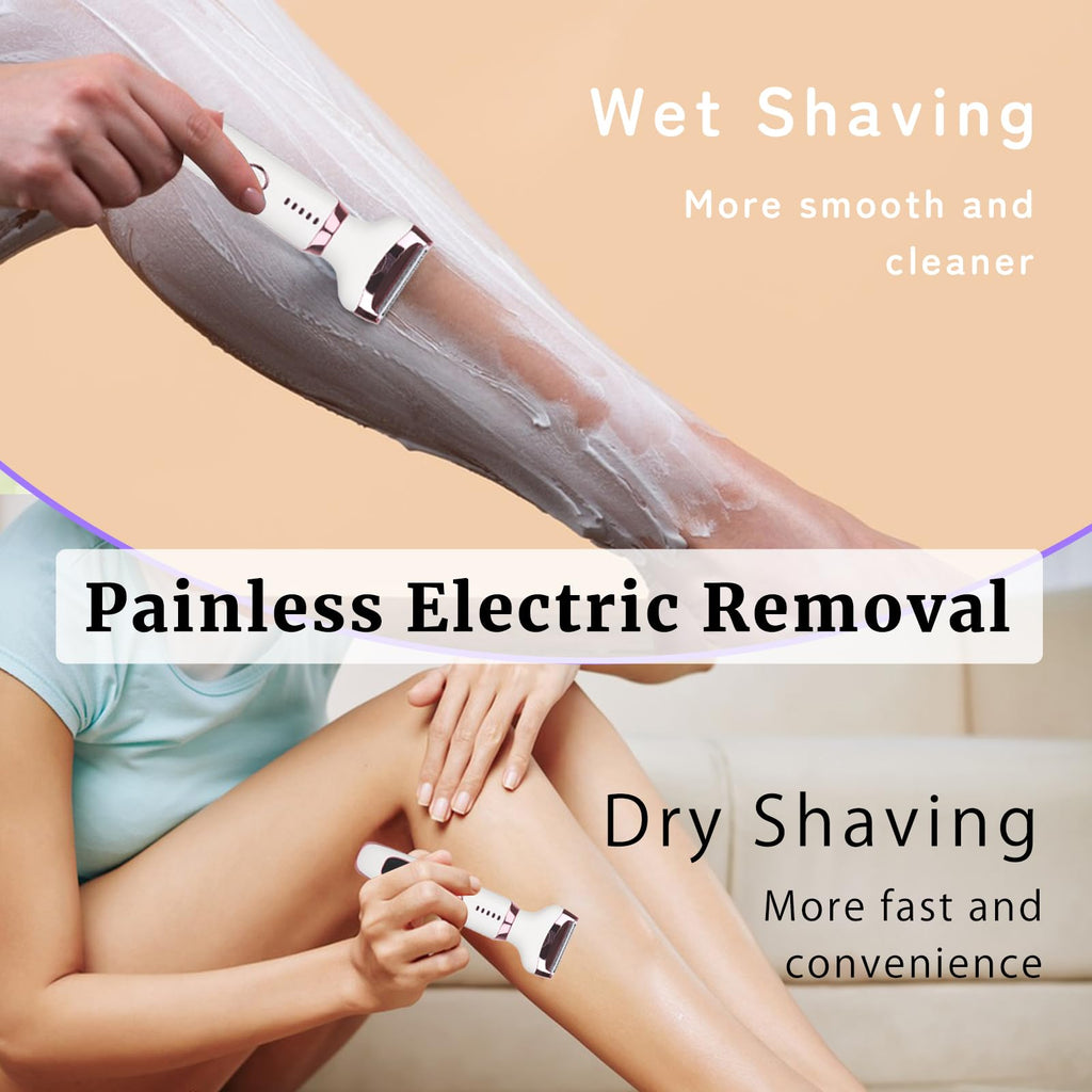 Pink White Rechargeable 4 in 1 Wet & Dry Electric Razor R342