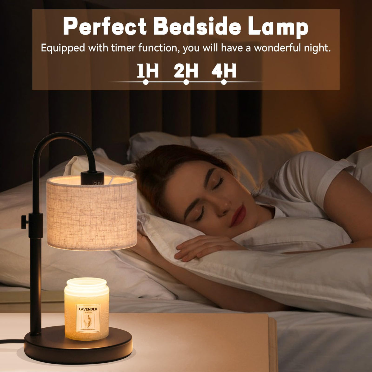 Candle Warmer Lamp with Timer, Adjustable Height Q862