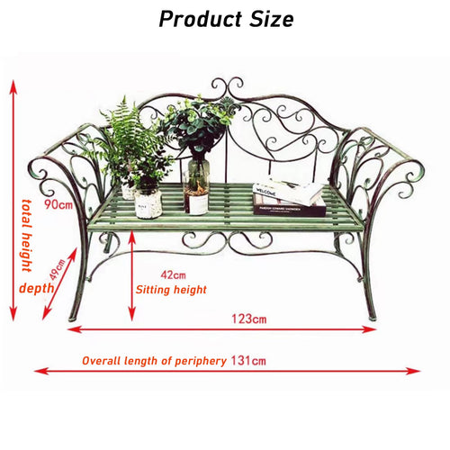 2-Seat Metal Bench F93810