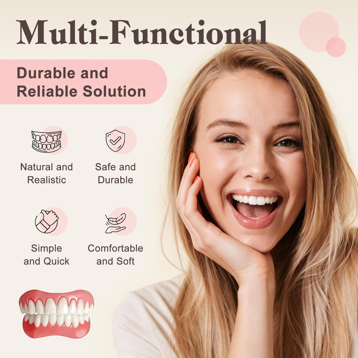 Moldable Silicone False Teeth Veneers Kit X614