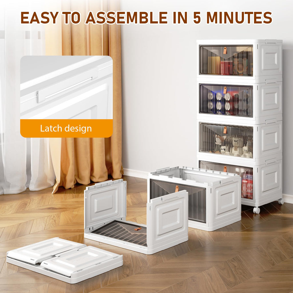 Closet Organizers and Storage with Wheels, 23QT White Q62240
