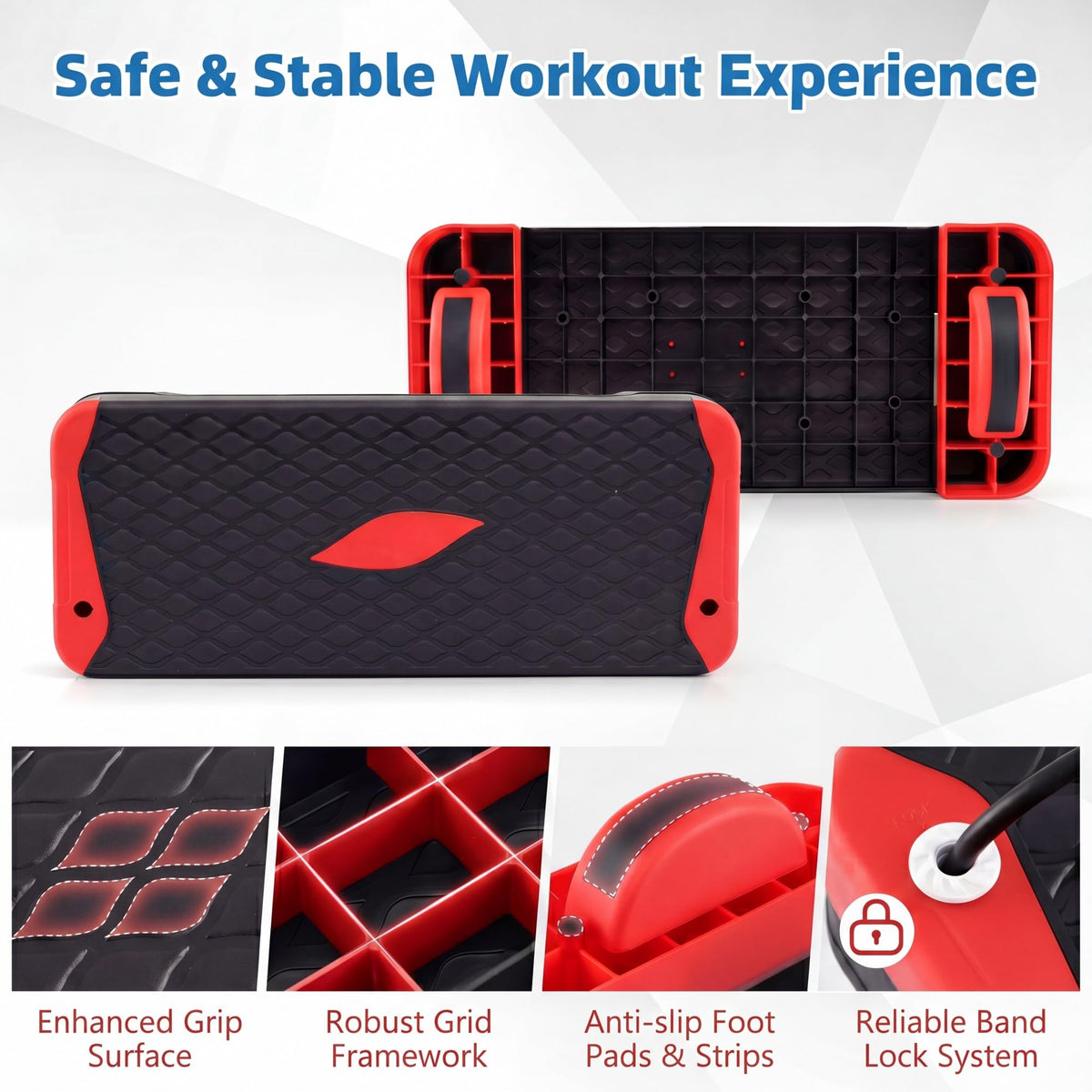 Aerobic Step Platform with Risers & Resistance Bands Z767