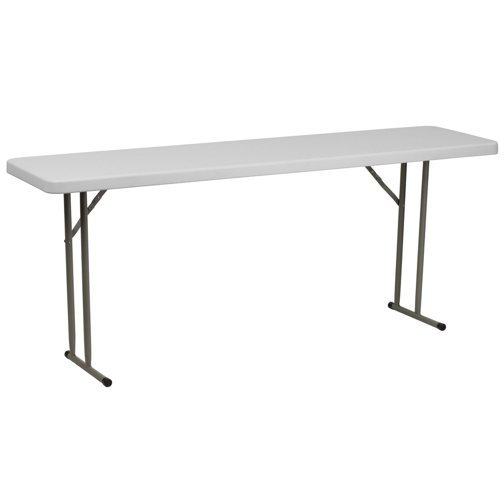 15 Pack 6-Foot Granite White Plastic Folding Table P508170