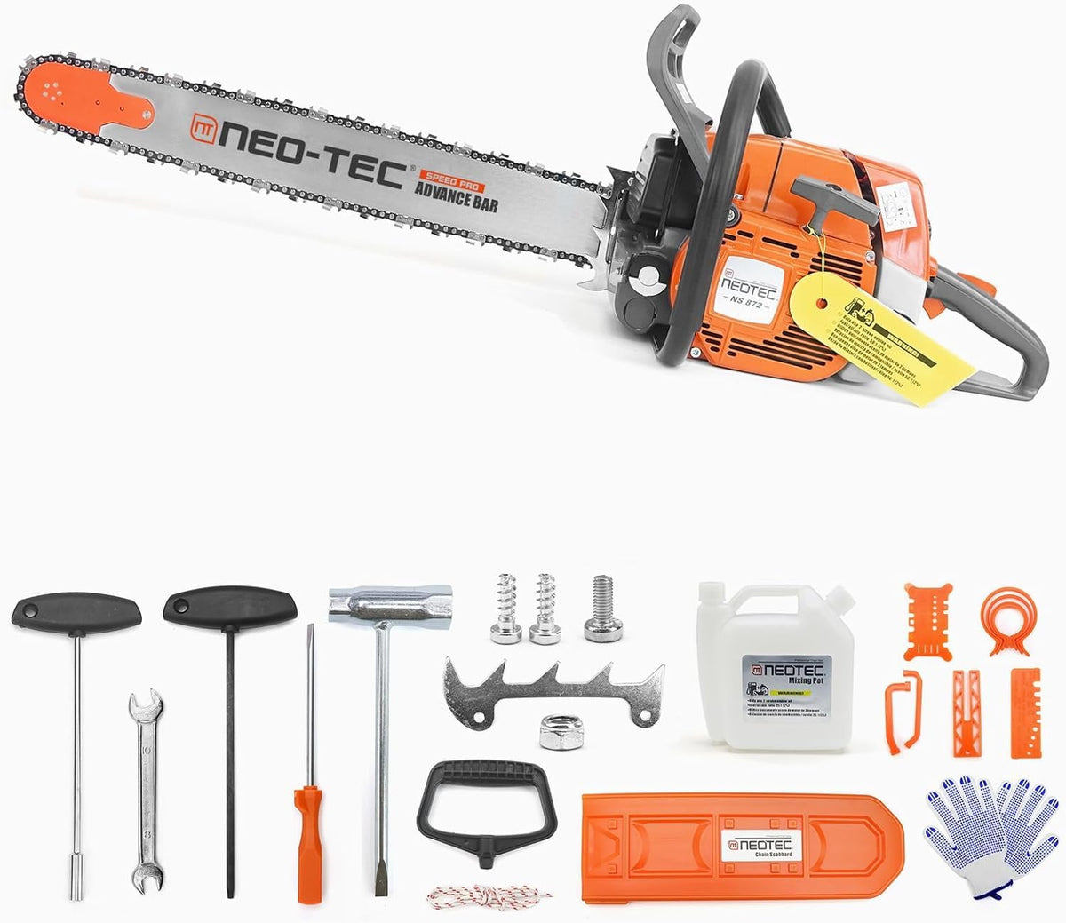 72cc Gas Powered Chainsaw with 24 inch Bar Chain P982