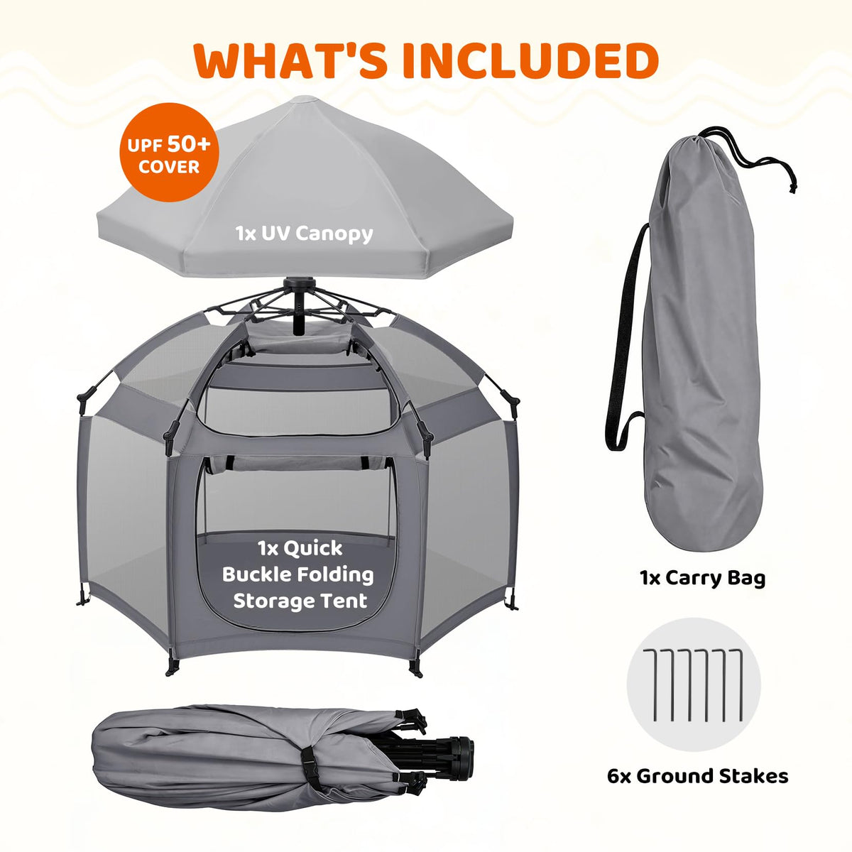 Portable Pop Up Playpen with Canopy Q824734