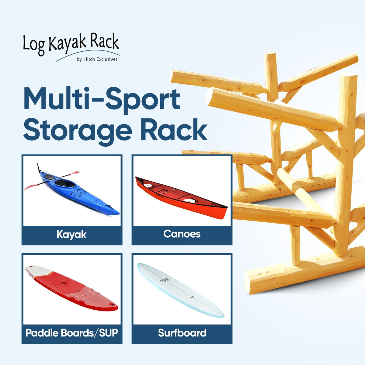 Freestanding Heavy Duty Canoe and SUP Storage Rack C1359