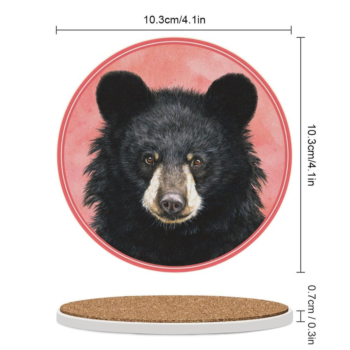Black Bear Coasters Set of 4 Z898
