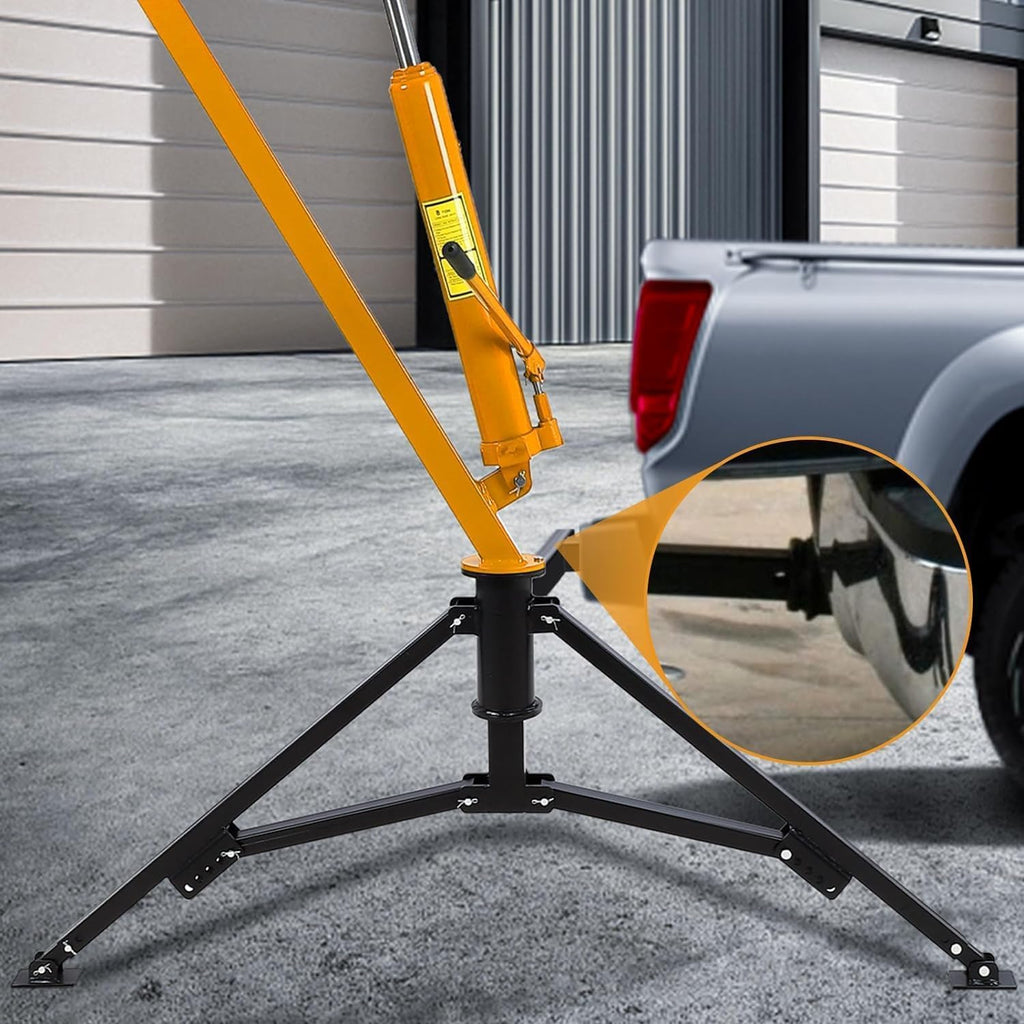 Hydraulic Receiver Hitch Crane 1000LBS Capacity 360° Swivel 3 Adjustable Settings E448