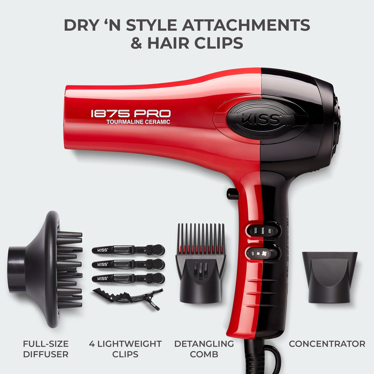 1875 Watt Tourmaline Ceramic Hair Dryer K7243