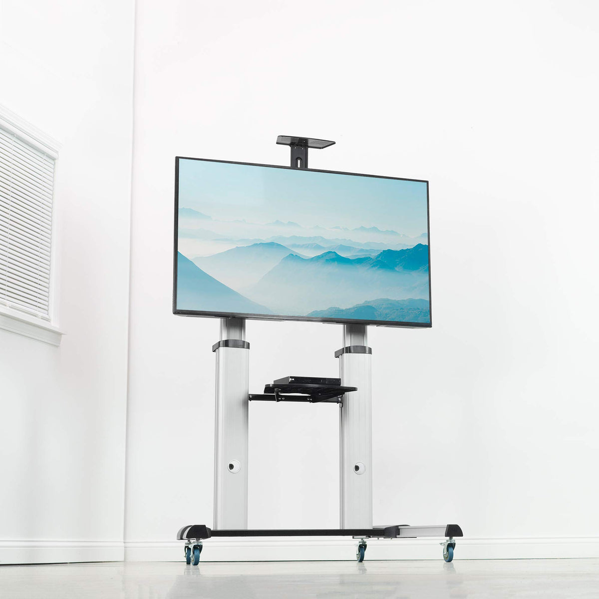 Adjustable Rolling Mobile TV Stand A766216