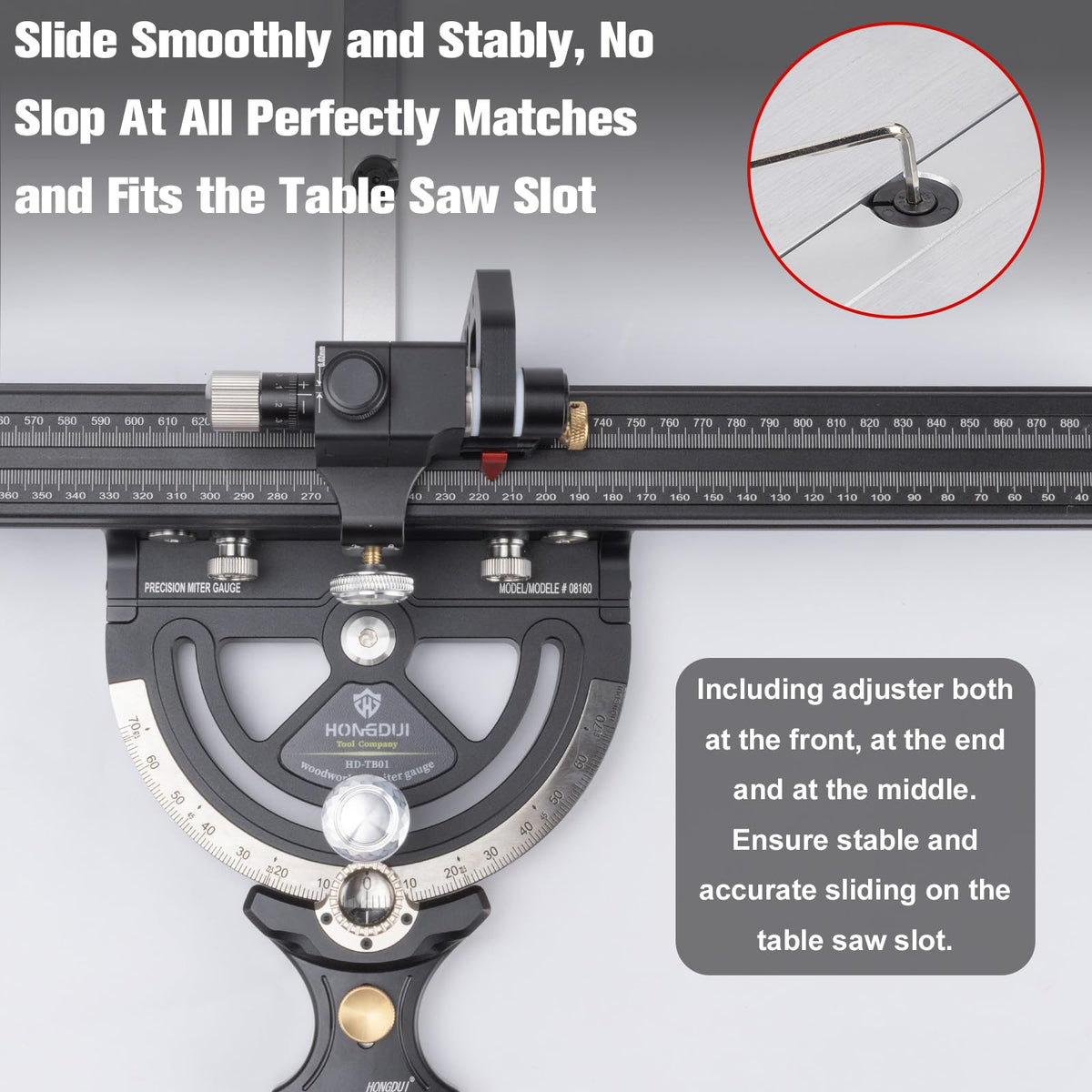 Aluminum Alloy Miter Gauge with Miter Fence P5472