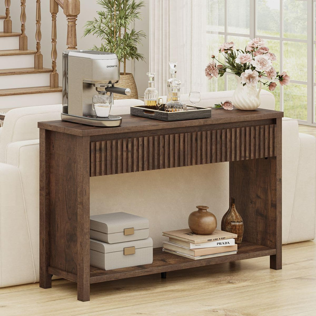 47" Fluted Console Table with Drawers O343