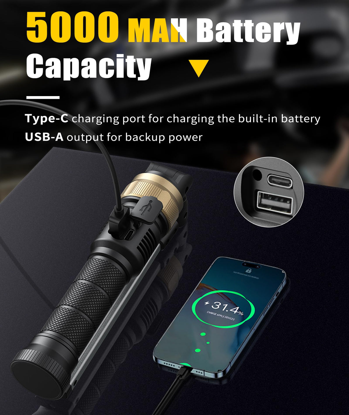 5000mAh Magnetic Foldable Work Light I958393
