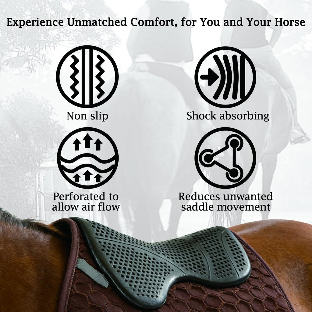 Silicone Gel Non Slip Shock Absorbing Horse Saddle Pad H770