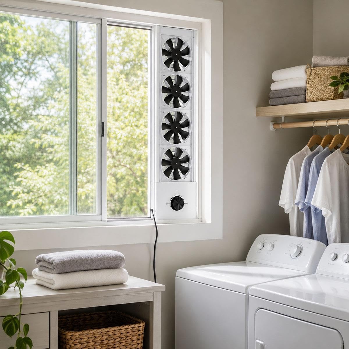 White 3-Speed Reversible Window Fan H326958