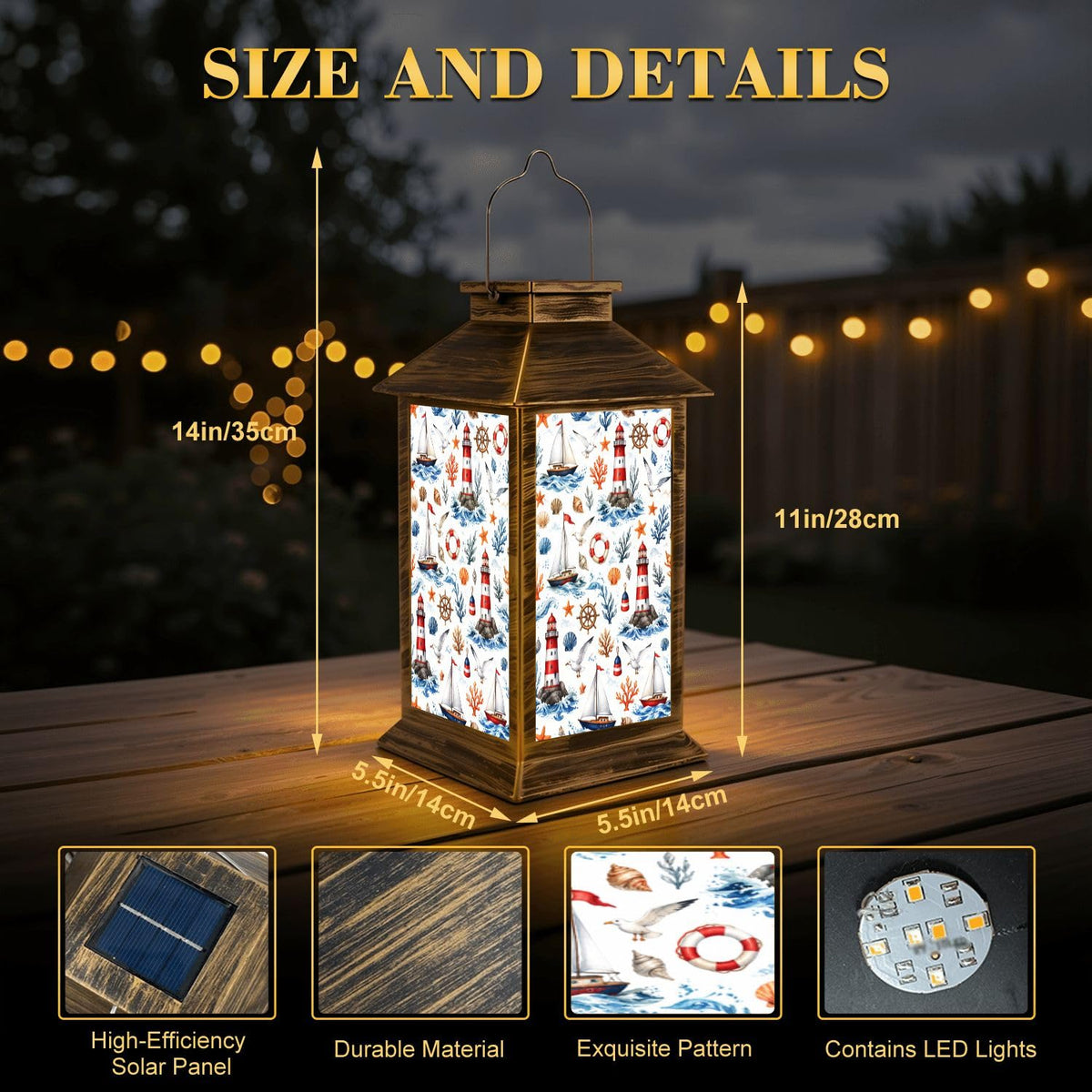 Waterproof LED Solar Lantern R983