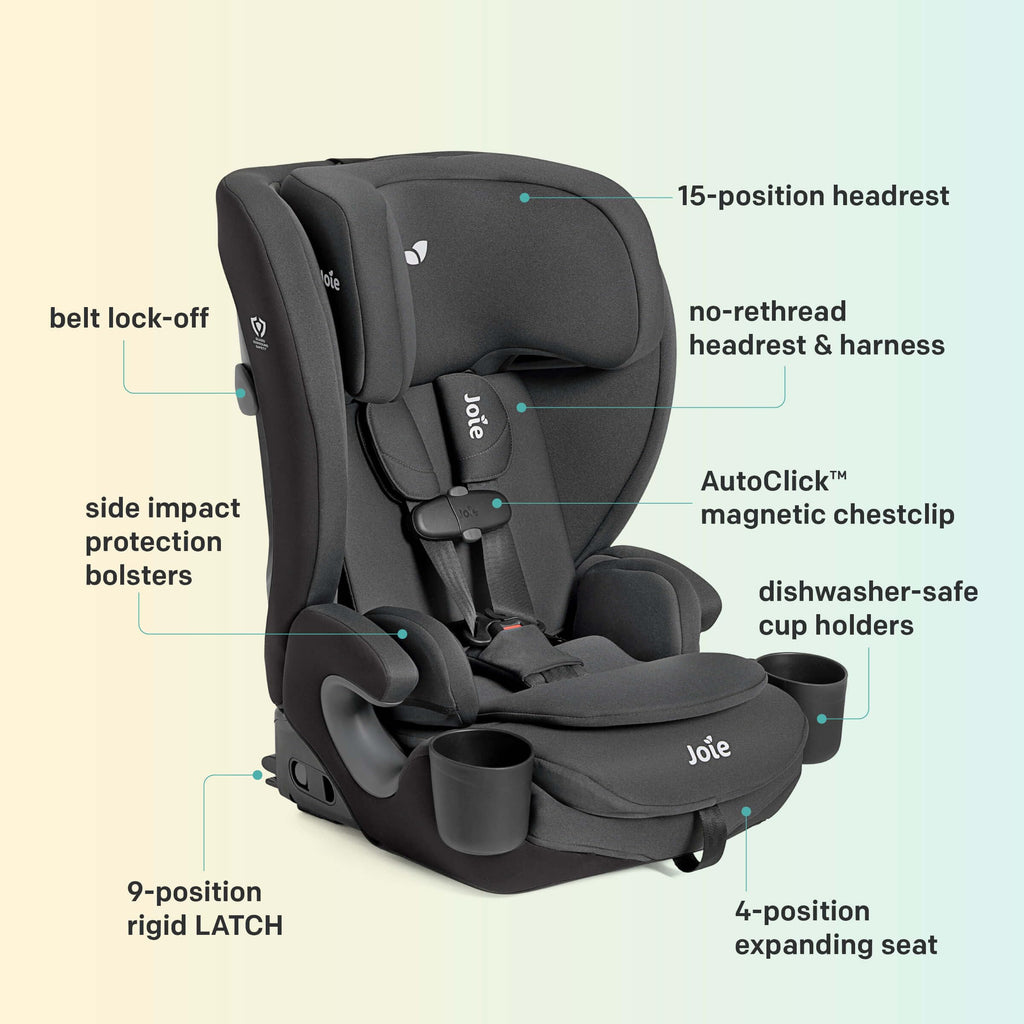 Harness Booster with Rigid Latch, 7-Position Footrest O970730